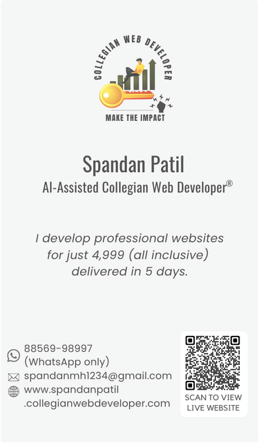 Spandan Patil Digital Visiting Card